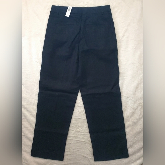 Banana Republic High-Rise Palma Straight Size 4 Black 100% Linen Pants RT$130 - Picture 7 of 9